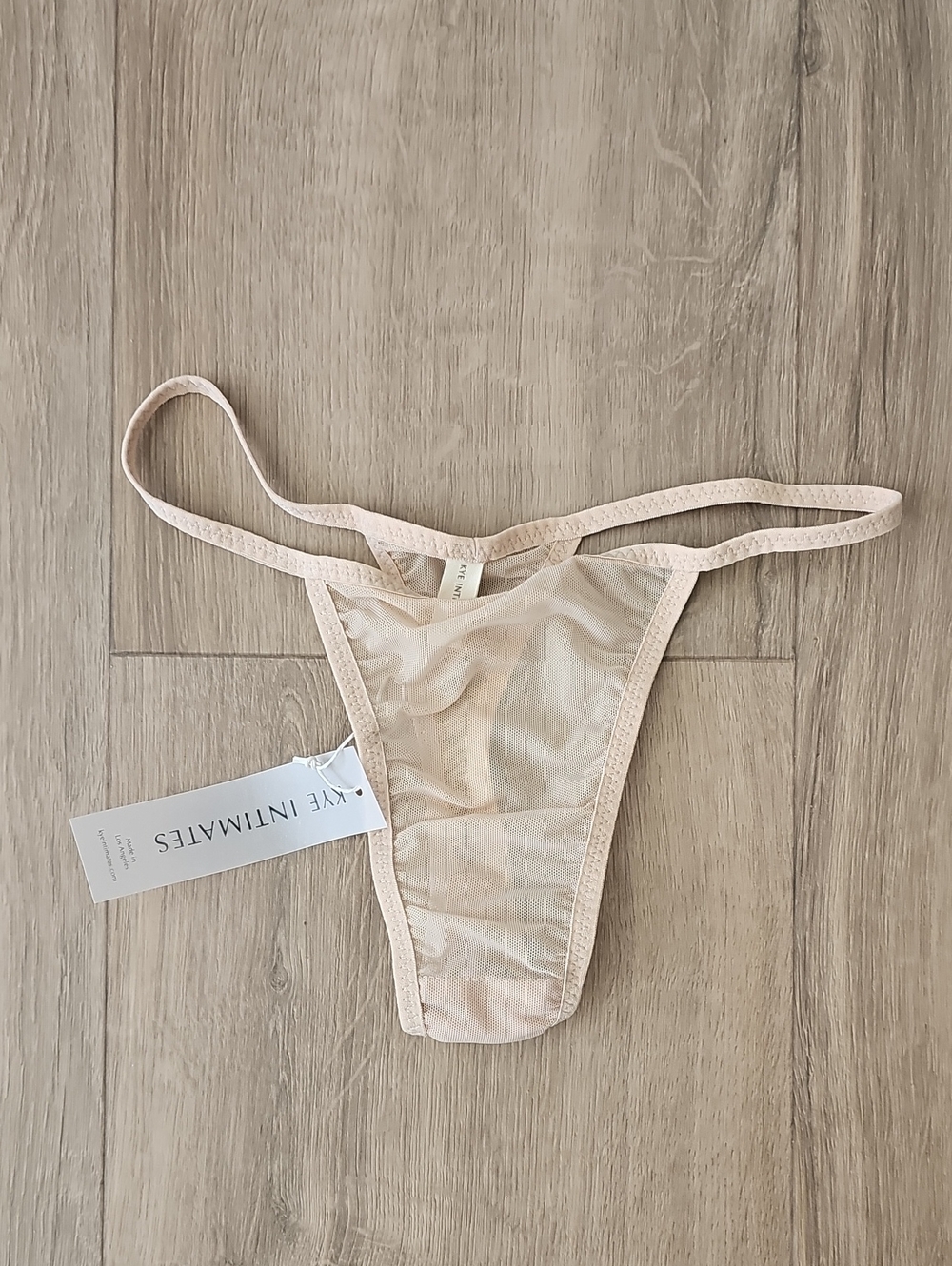 Kye Intimates Mesh String Thong Nude Size 2 Medium